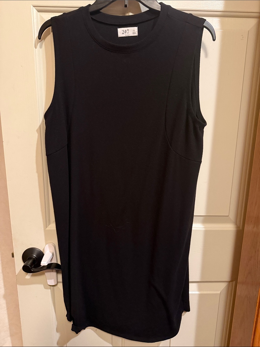 247 Black Sleeveless Tank Dress - Effortless Everyday Staple